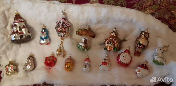 Новогодние ёлочные стеклянные игрушки