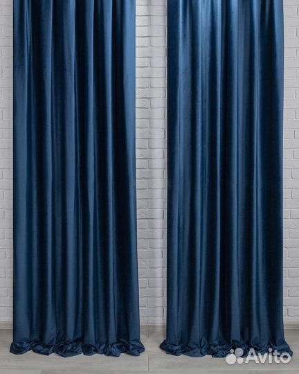 Шторы бархат Беллиссимо синяя ночь новые пошив