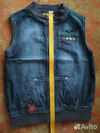 Жилетка джинсовая для мальчика р.134