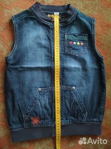 Жилетка джинсовая для мальчика р.134