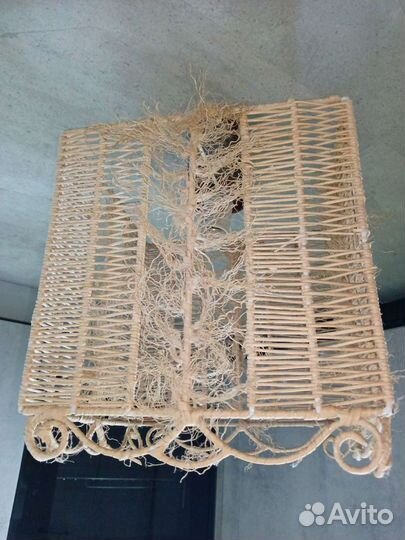 Светильник люстра джут лофт