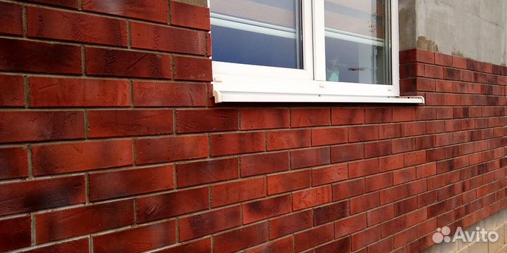 Гибкий кирпич на сетке с защитной пленкой