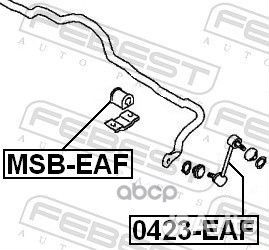 Тяга стабилизатора mitsubishi galant 92- пер.по