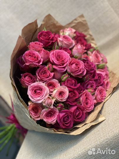 Розы Кустовые 9 11 15 25 35 51 101 роза