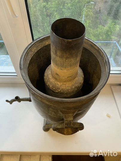 Самовар на дровах медный