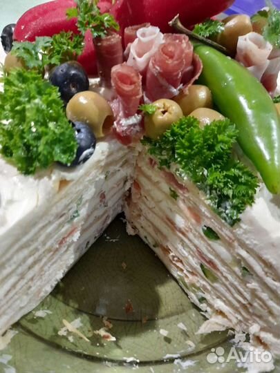 Торты закусочные, капкейки закусочные и сладкие