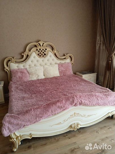 Плед пушистый травка