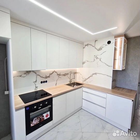 Кухня мдф без ручек