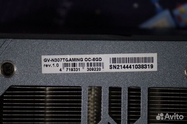 Gigabyte RTX 3070 Ti 8gb Gaming OC объявление продам