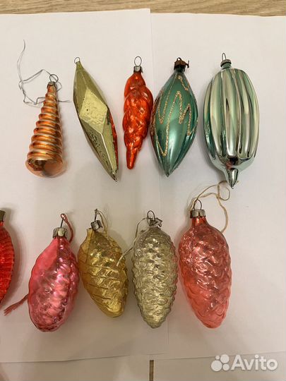 Елочные игрушки СССР кристаллы и льдинки