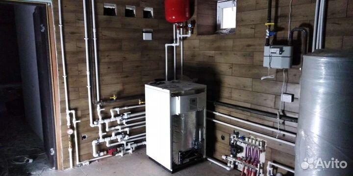 Монтаж водяного тёплого пола сборка котельной