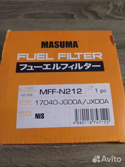 Топливный фильтр masuma X-trail,qashqai/T31,J11E