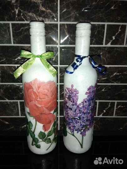 Декупаж бутылок