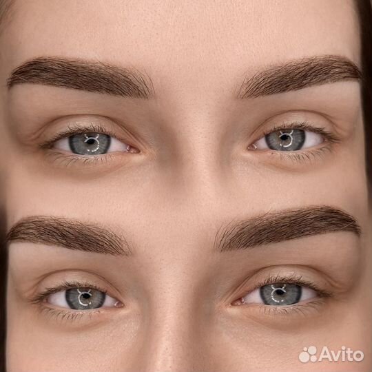 Аппаратное пудровое напыление бровей