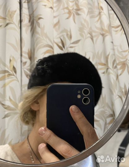 Норковый берет мягкий