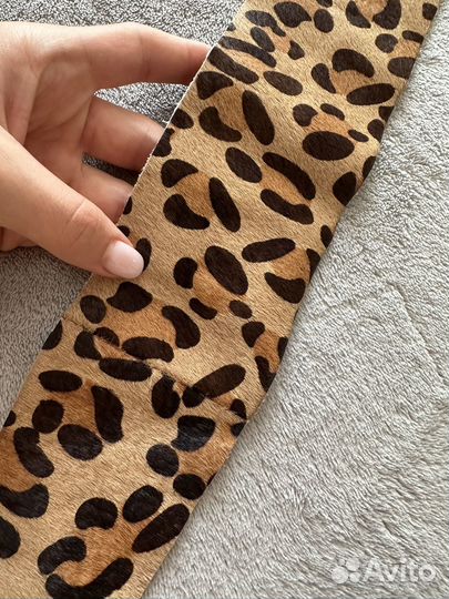 Пояс из натуральной кожи и меха Mango новый