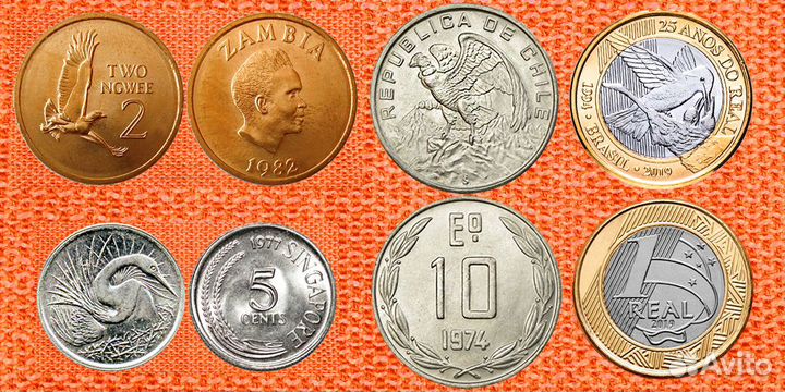 Птицы на монетах мира