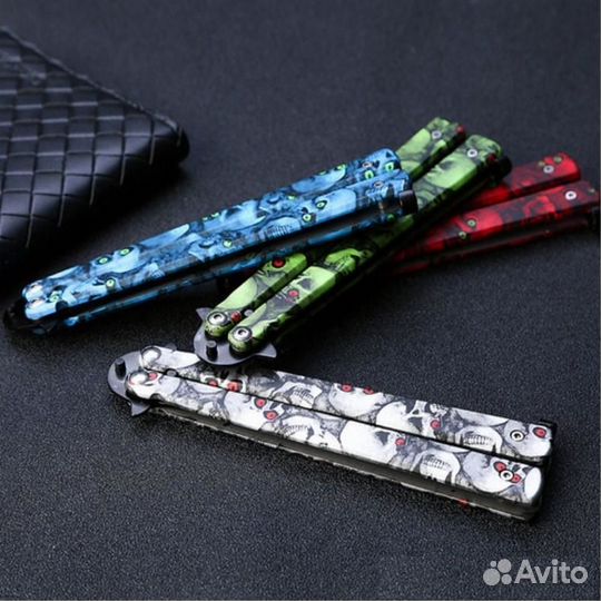 Нож бабочка металлический трюковый