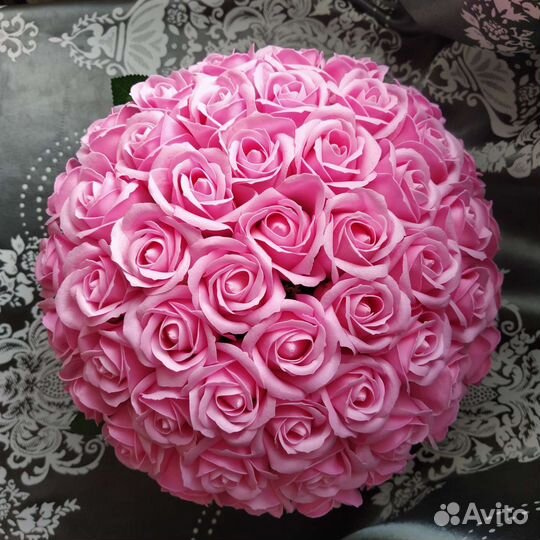 Букет из 51 мыльной розы Розовый