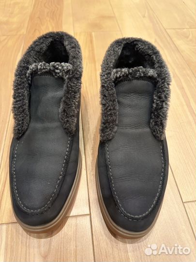 Лоферы на меху Santoni