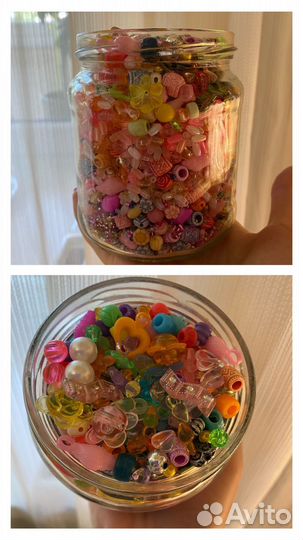 Набор бисера и бусин + книга по бисероплетению