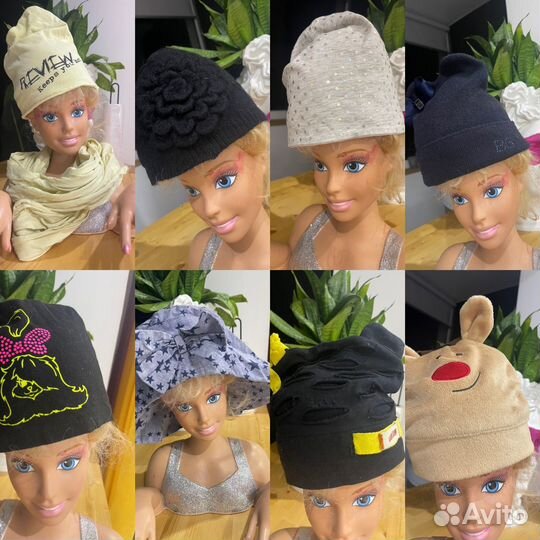 Кепка панама шапка повязка набор шарф+ шапка