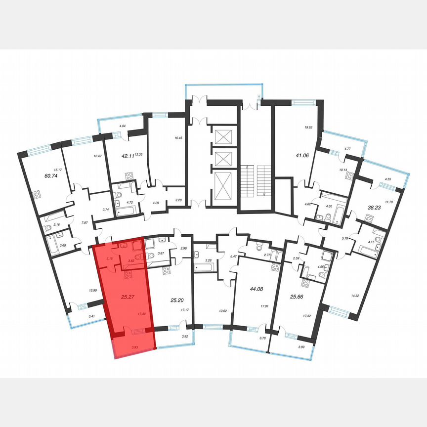 Квартира-студия, 28 м², 12/22 эт.
