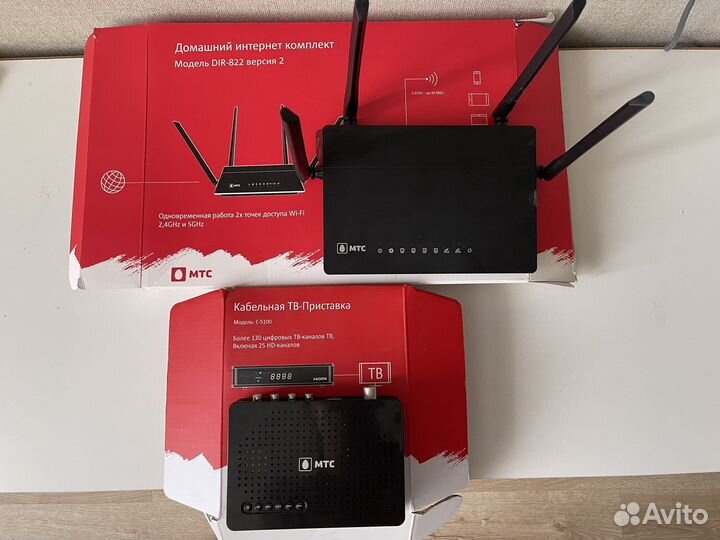 Тв приставка и wifi роутер МТС