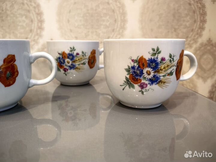 Набор чашек с блюдцами времен ГДР (kahla)