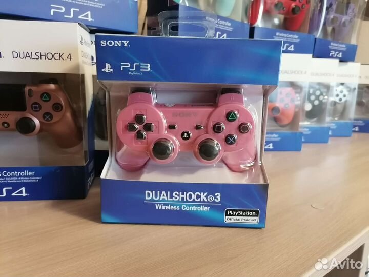 Джойстик на PS3 Розовый