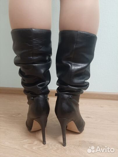Сапоги женские натуральная кожа 37