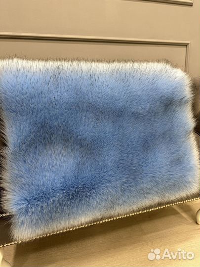 Мех искусственный голубой песец