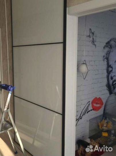 Двери-купе, раздвижные перегородки белый Лакобель