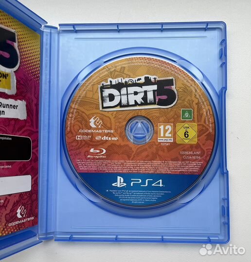 Dirt 5 ps4 диск
