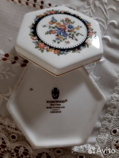 Wedgwood шкатулка, костяной фарфор, Англия