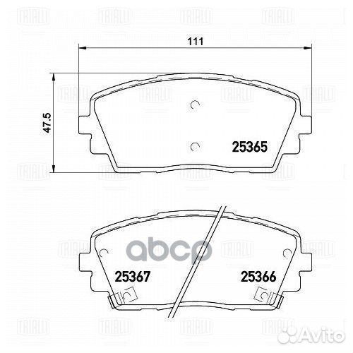 Колодки тормозные для а/м Kia Picanto (11) диск