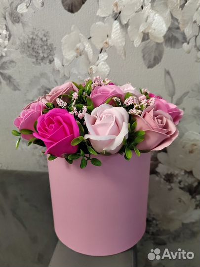 Букет из 15-ти мыльных роз