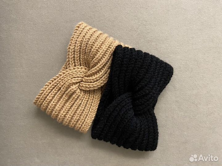 Повязка на голову вязаная