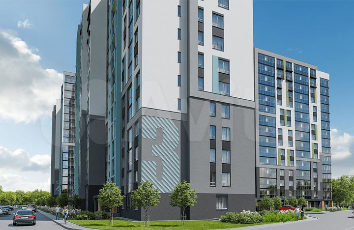 2-к. квартира, 66,2 м², 10/15 эт.