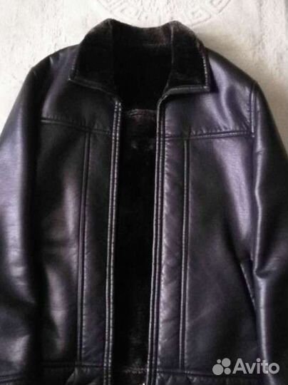 Куртка на меху из экокожи. Новая
