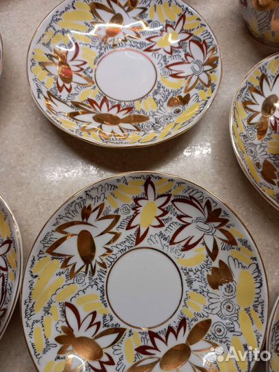 Сервиз чайный Золотая ромашка лфз