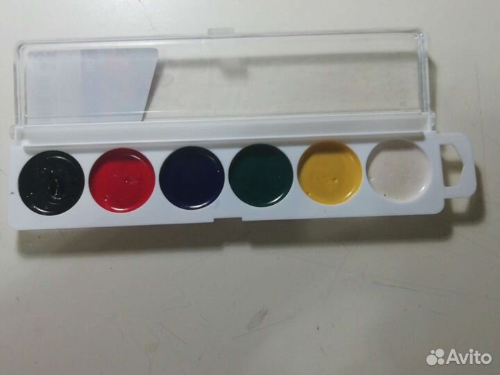 Акварельные краски (акварель) 6 цветов