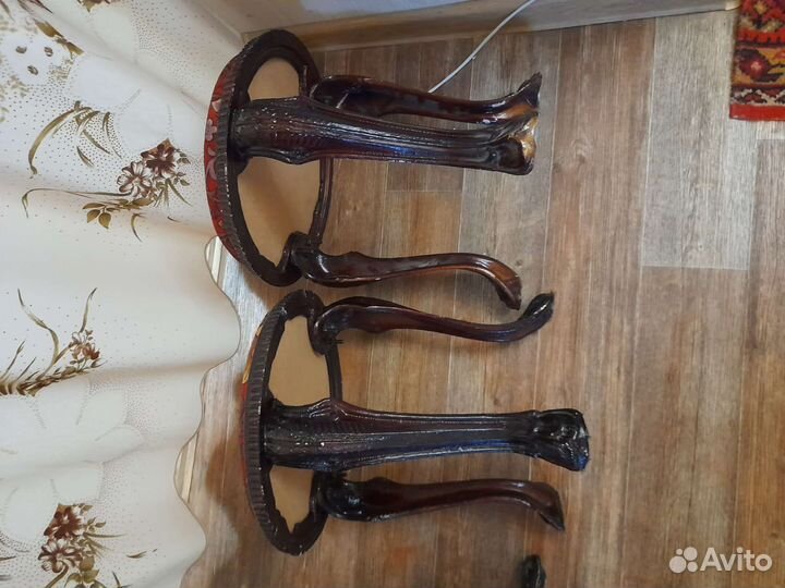 Старинный банкетка пуфик табурет 2штуки