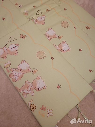 Бортики, одеяла, комплект постельного белья