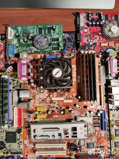 Материнские платы 754, 939, 478 + agp видеокарты