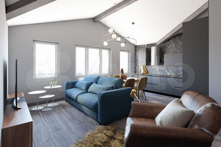 2-к. квартира, 61 м², 5/5 эт.