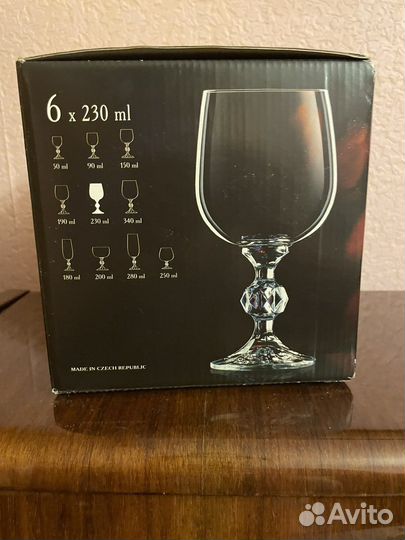 Бокалы для вина bohemia crystal claudia 230 мл