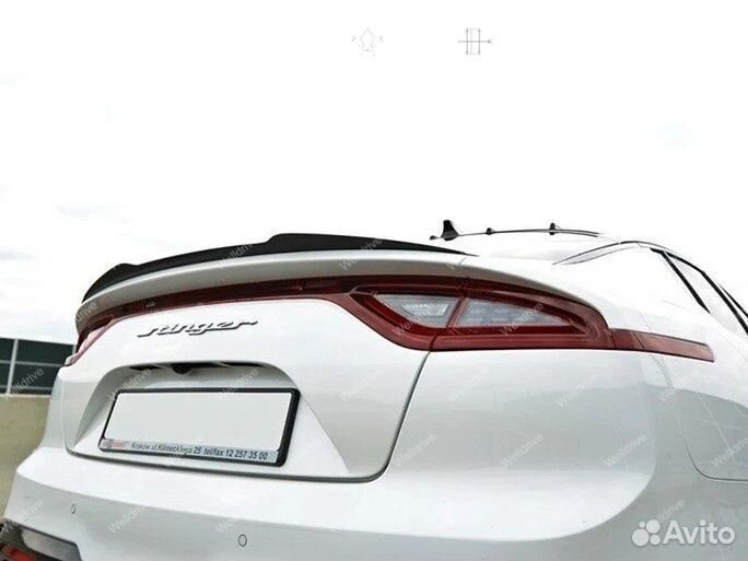 Спойлер Kia Stinger 1 CK черный глянец