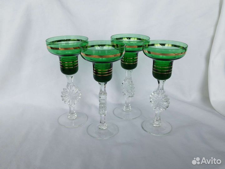 Подсвечники стекло СССР+ в подарок хрусталь