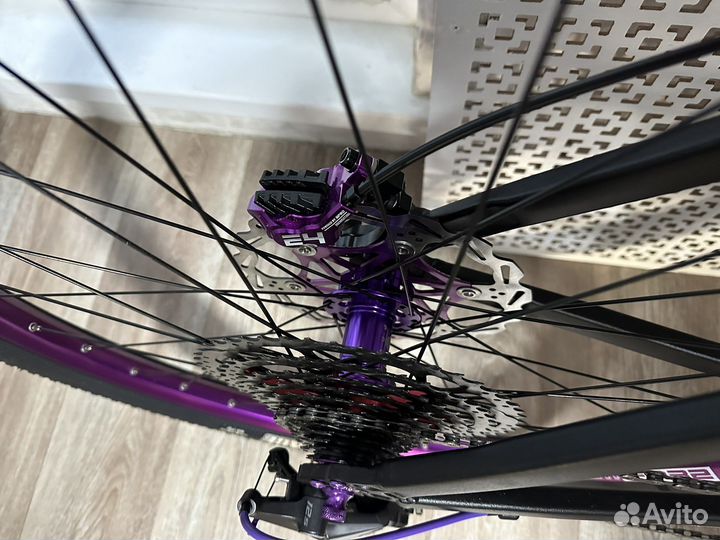 Кастомный мтб хардтейл 27,5 purple-black, новый